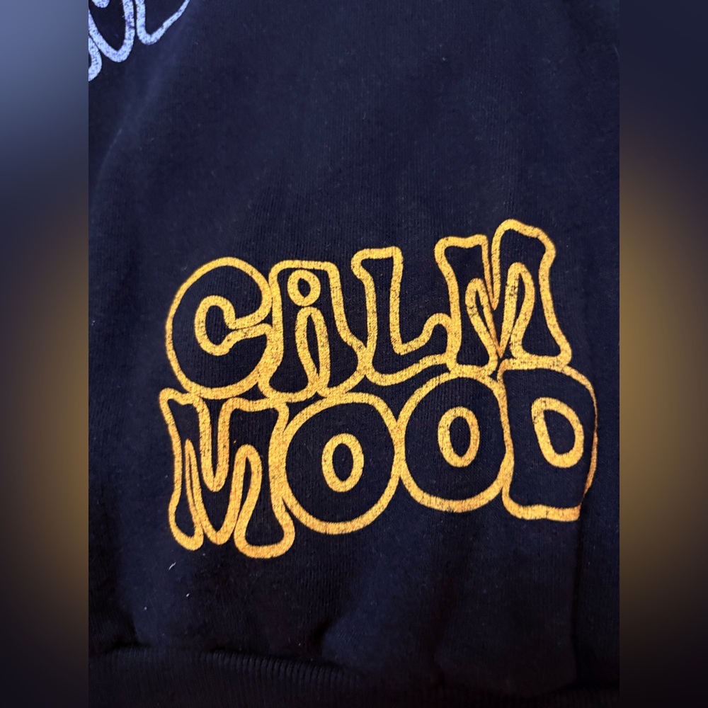 Bundle 3 for $15. Zara Kids Black Shirt with Gold 'Calm Mood' Design. Size 11-12